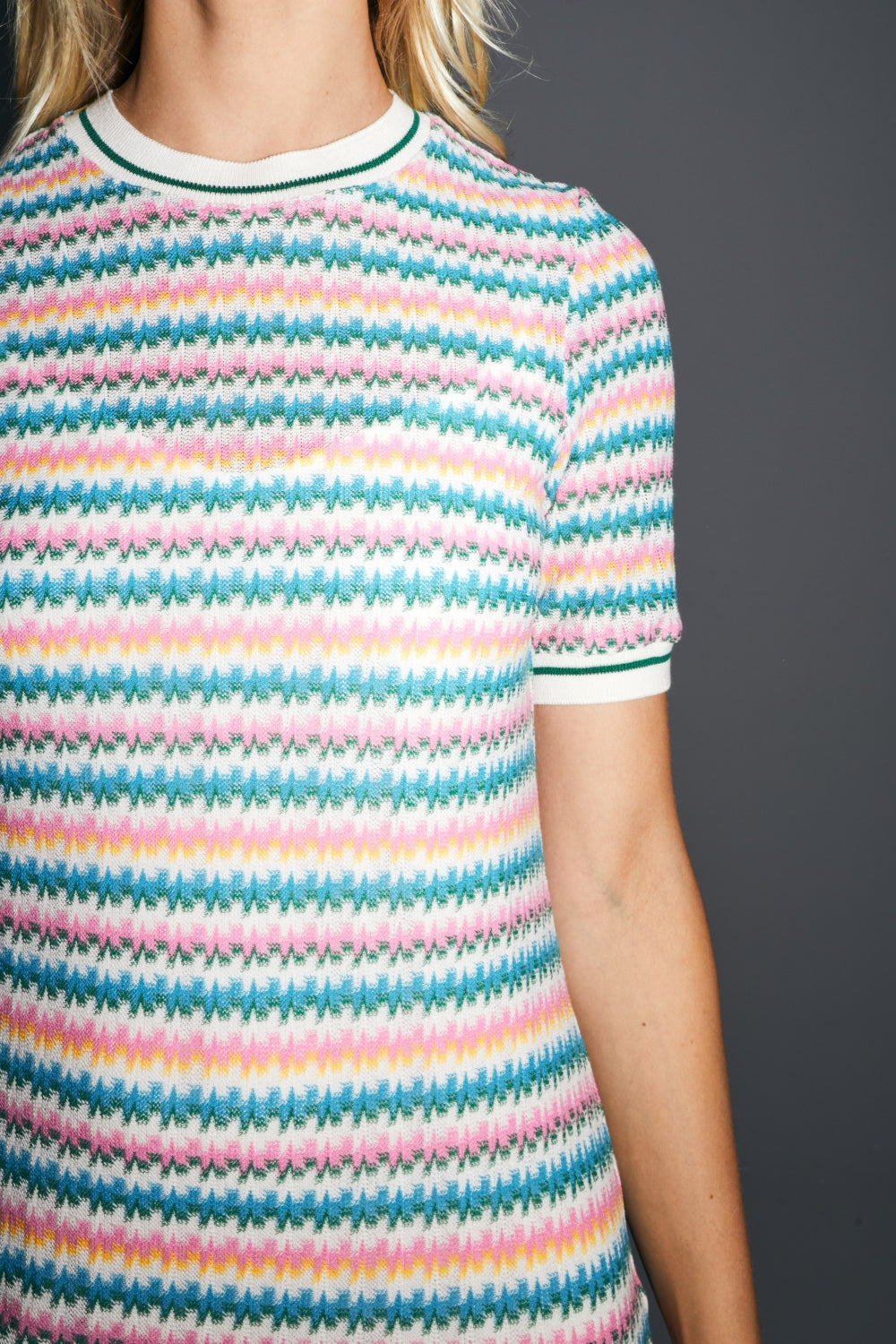 The Annalisa Tricot Rainbow Dress Made in Italy