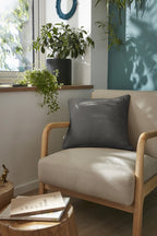 Removable Cushion Cover with Piping - Double Plain Cotton Gauze - Gaia - Granite