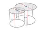 Aurum 60/42 - Set of Coffee Tables - Gold/Bronze