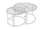 Aurum 80/60 - Coffee Table Set - Black/Grey