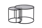 Aurum 60/42 - Set di Tavolini da Salotto - Nero/Grigio