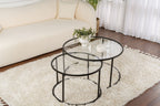 Aurum 80/60 - Coffee Table Set - Black/Clear