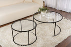 Aurum 80/60 - Coffee Table Set - Black/Clear