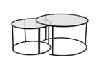 Aurum 80/60 - Coffee Table Set - Black/Clear