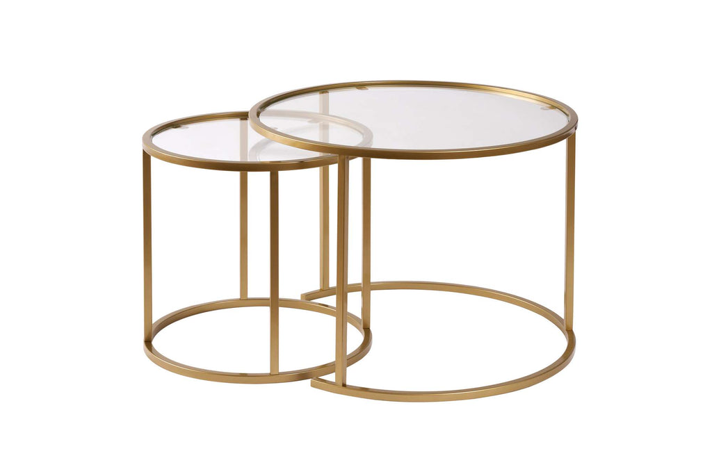 Aurum 60/42 - Coffee Table Set - Gold/Clear