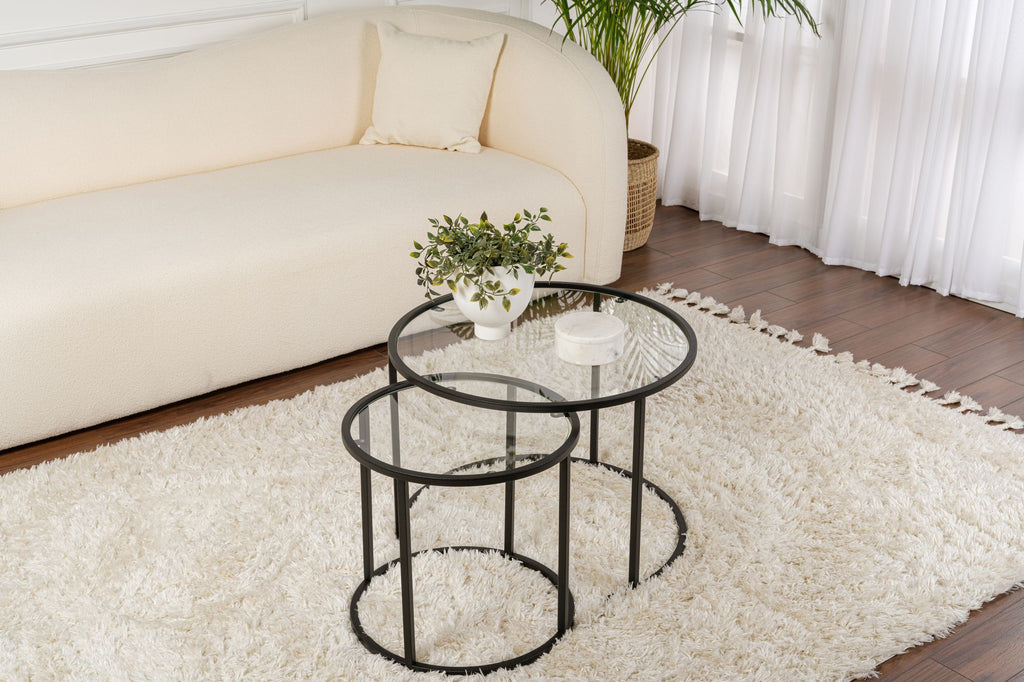 Aurum 60/42 - Coffee Table Set - Black/Clear