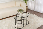 Aurum 60/42 - Coffee Table Set - Black/Clear