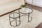 Aurum 60/42 - Coffee Table Set - Black/Clear