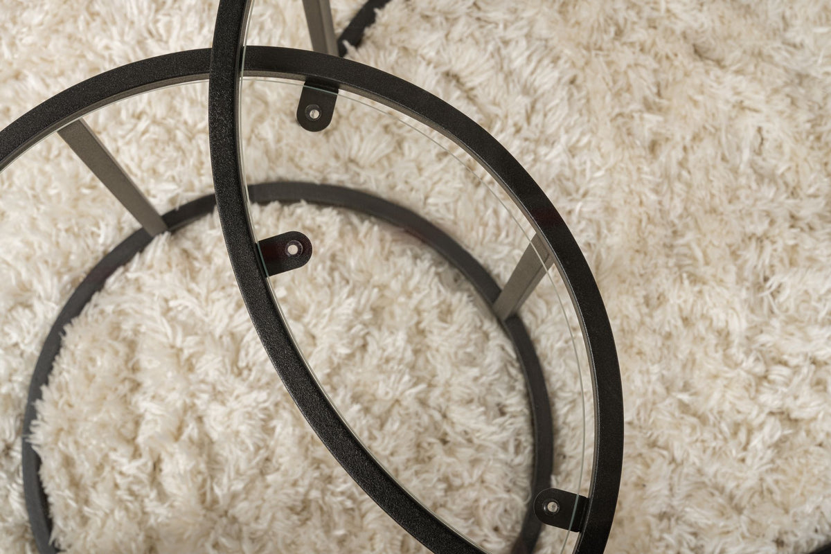Aurum 60/42 - Coffee Table Set - Black/Clear