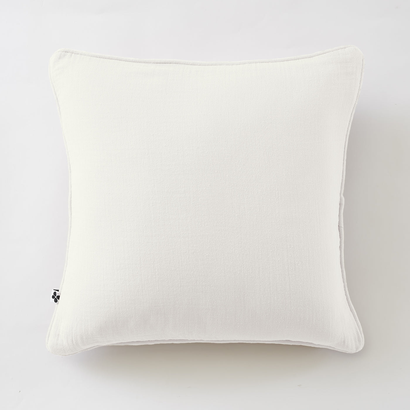 Gaïa - Removable-Cover Cushion with Piping - Double Plain Cotton Gauze - Chantilly