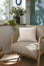 Gaïa - Removable-Cover Cushion with Piping - Plain Double Cotton Gauze - Pampa