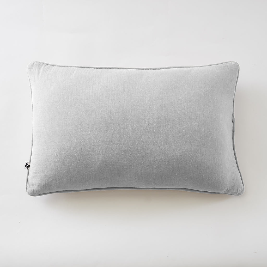 Removable Cushion Cover with Piping - Double Plain Cotton Gauze - Gaia - Cloud