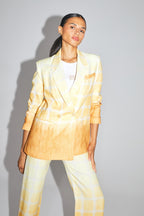 Le Blazer Ema En Lin Aux Carreaux Tie And Dye Fabriqué En Italie