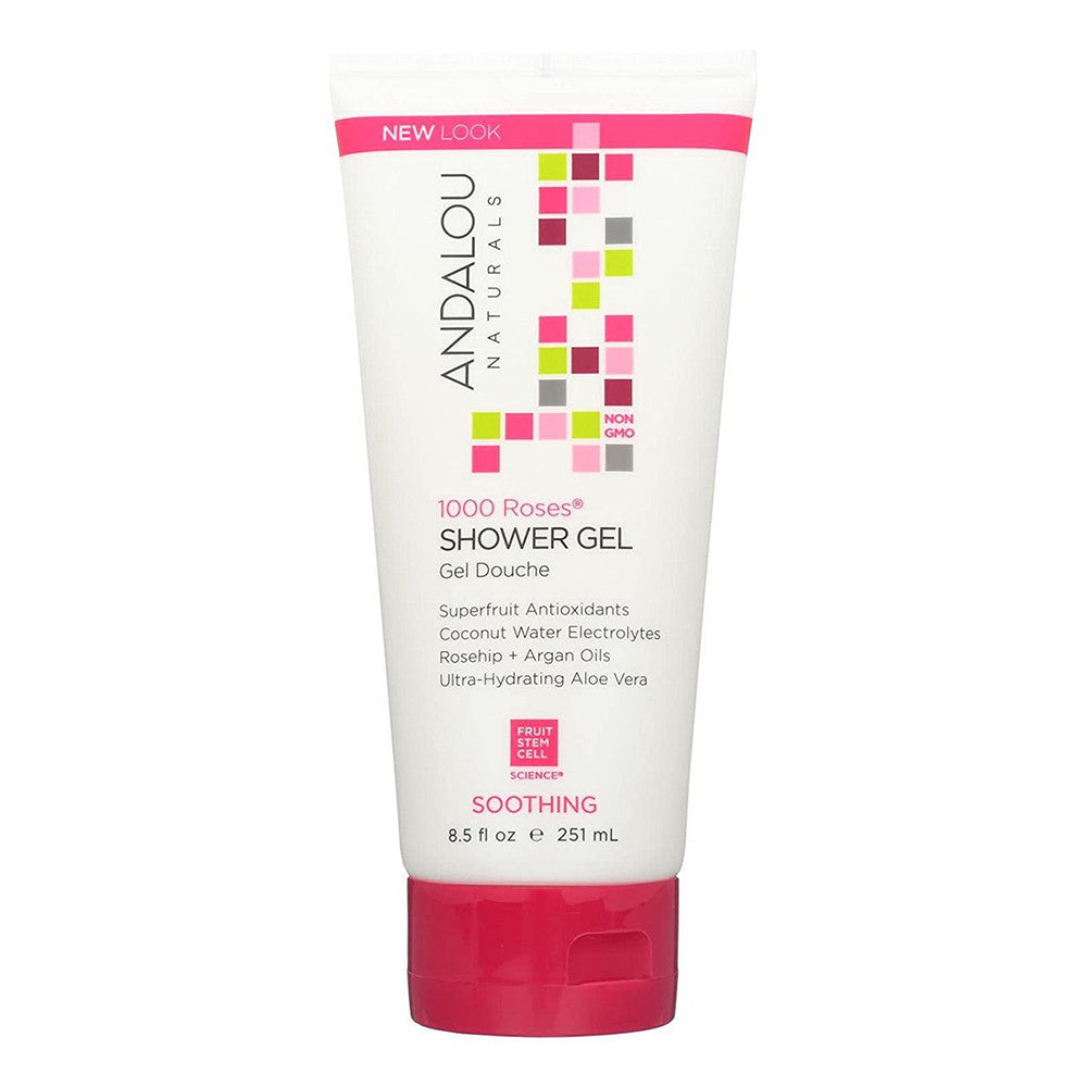 Andalou Naturals 1000 Roses Soothing Shower Gel, 8.5 Oz