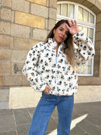 Eva floral teddy jacket