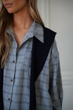 Ensemble Chemise/Pull Brittany - Bleu