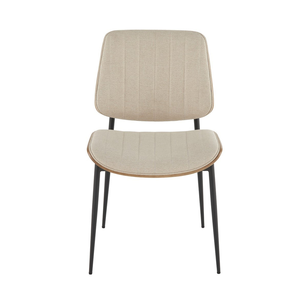 Hortense - Lot De 2 Chaises - Tissu Matelassé - Beige