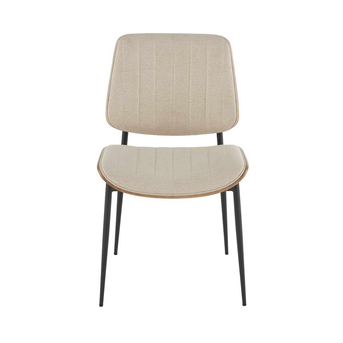 Hortense - Lot De 2 Chaises - Tissu Matelassé - Beige