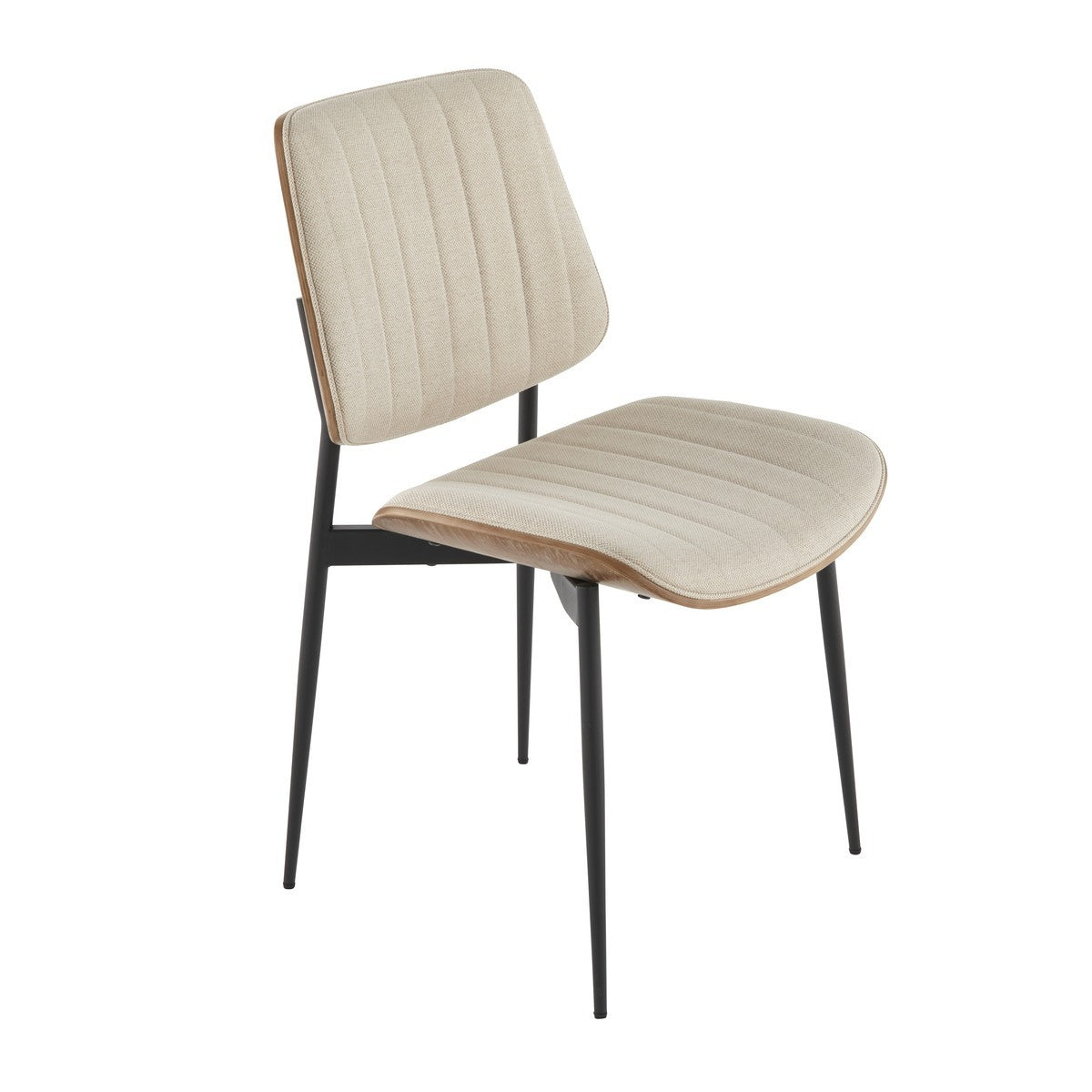 Hortense - Lot De 2 Chaises - Tissu Matelassé - Beige