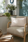 Gaïa - Removable-Cover Cushion with Piping - Plain Double Cotton Gauze - Pampa