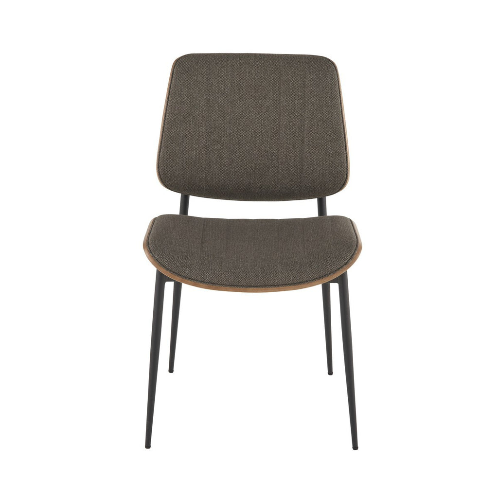 Hortense - Lot De 2 Chaises - Tissu Matelassé - Taupe
