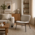 Aurel - Fauteuil - Tissu - Écru