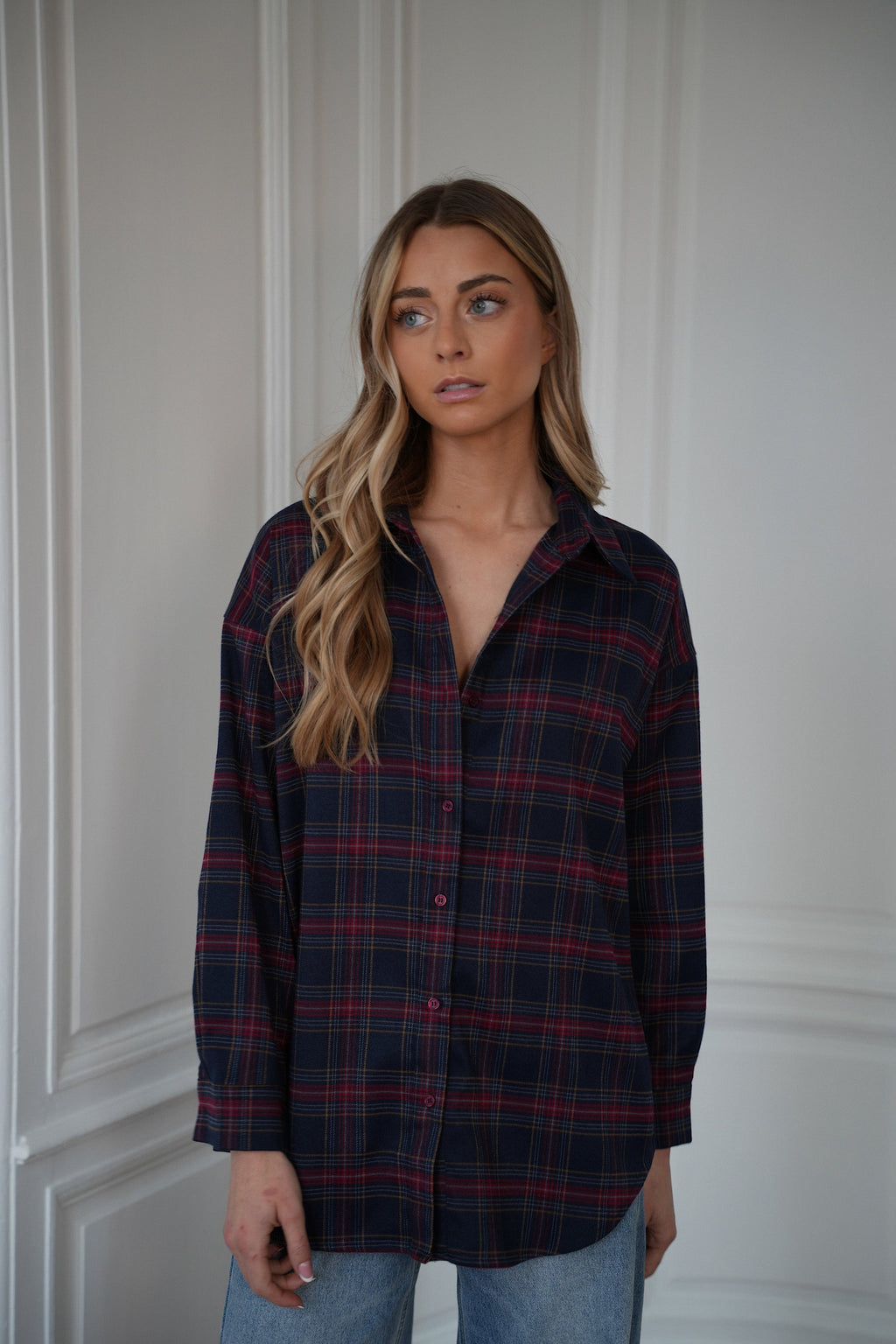 Chemise À Carreaux Amanda - Bordeaux