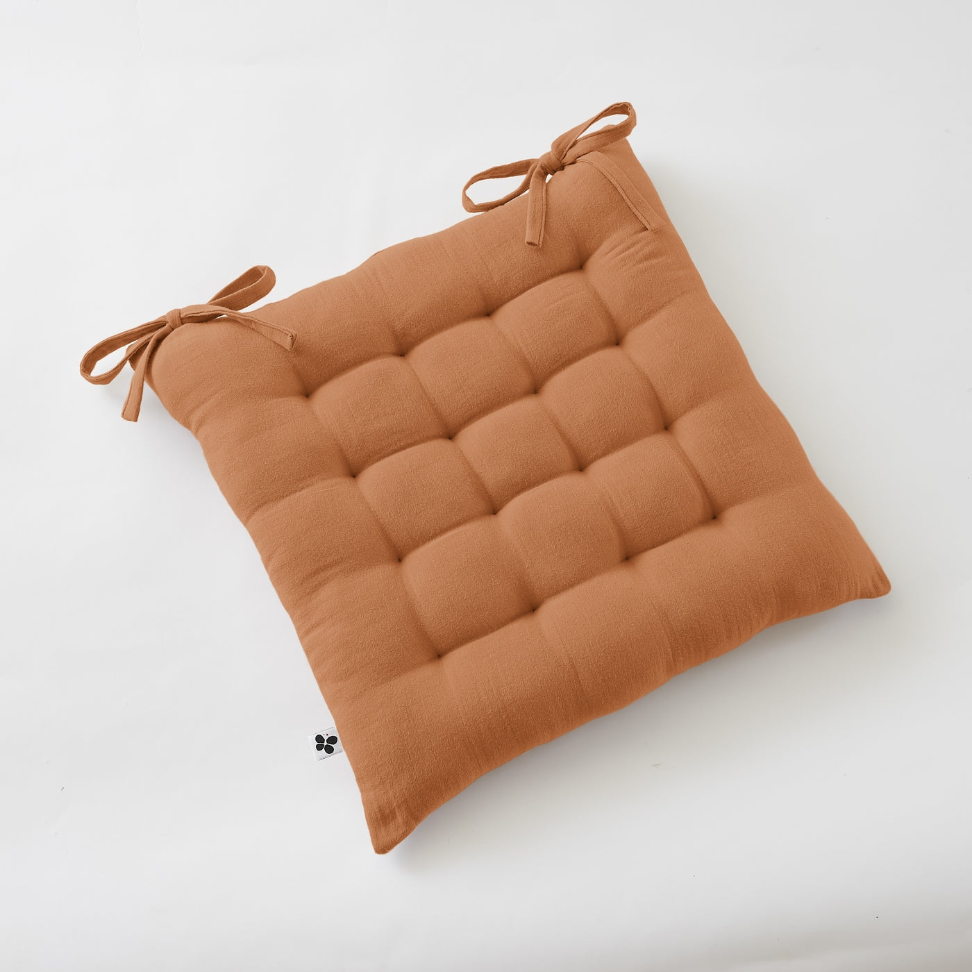 Gaïa - Assise Matelassée - Double Gaze De Coton Unie - Abricot