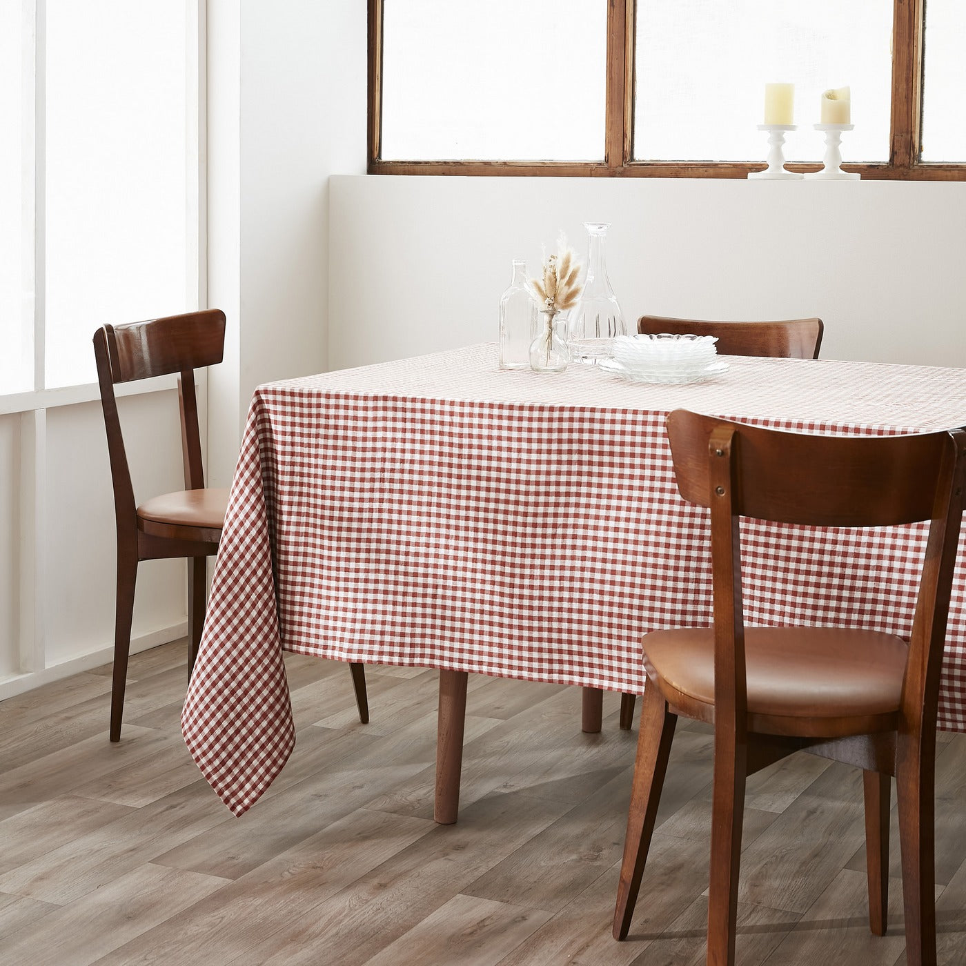 Hue Vickie - Rectangle Tablecloth - Woven Cotton Gauze - Terracotta