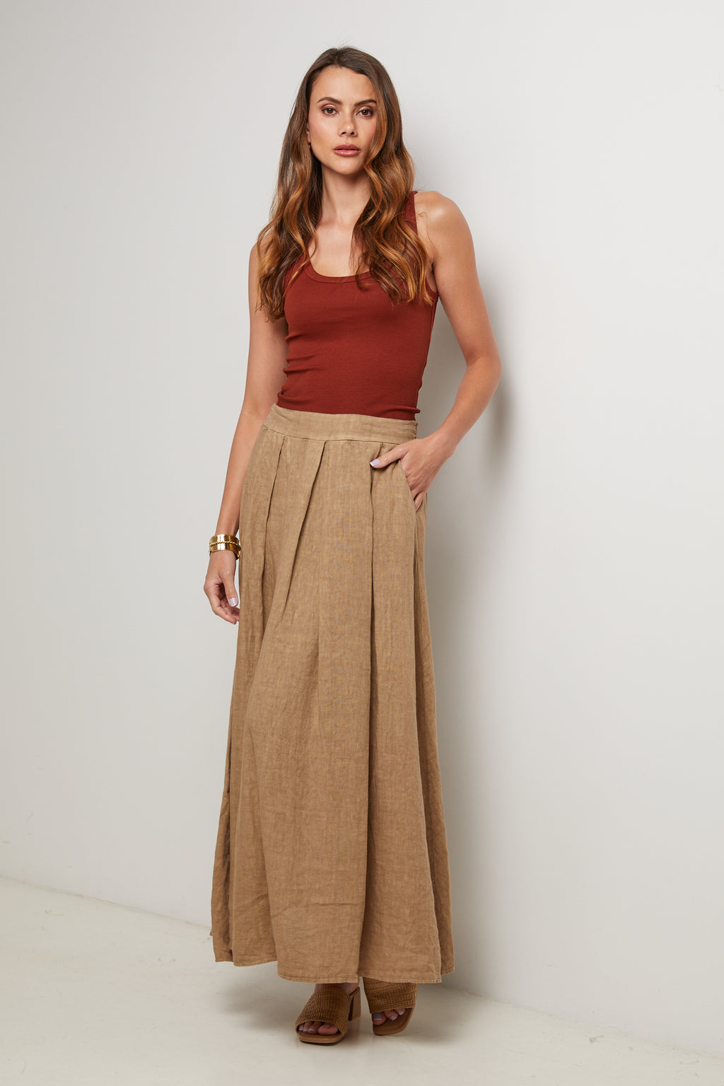 Jupe - Camel - Femme