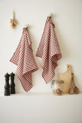 Vickie Shade - Set of Hand Towels - Woven Cotton Gauze - Terracotta