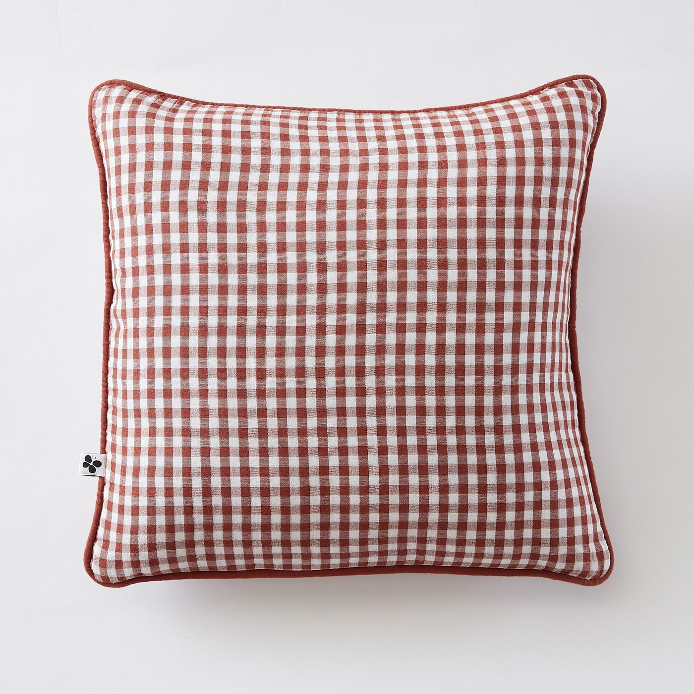 Vickie Shade - Removable Cover Cushion with Piping - Woven Cotton Gauze - Terracotta