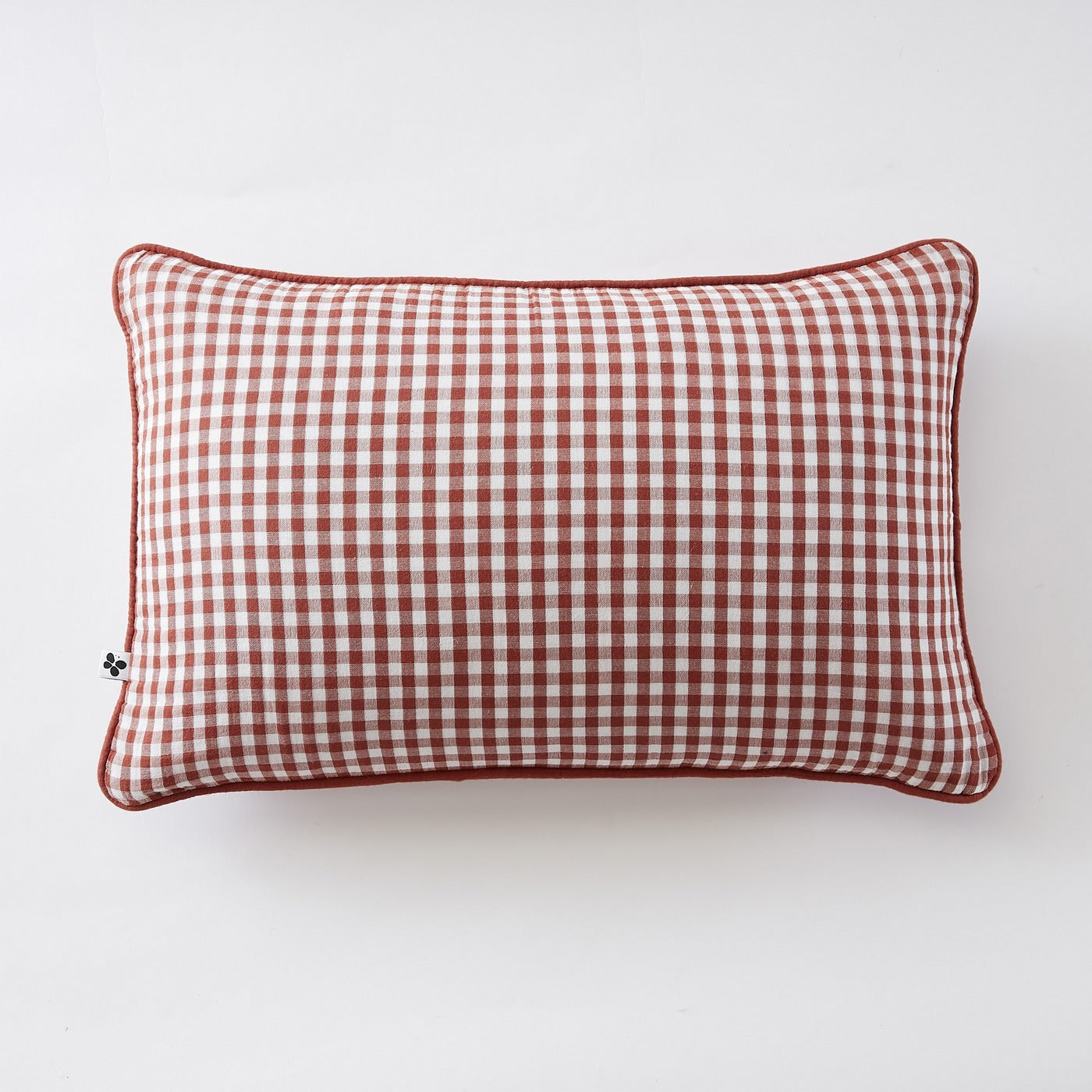 Vickie Shade - Removable Cover Cushion with Piping - Woven Cotton Gauze - Terracotta