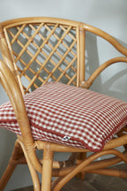 Vickie Shade - Removable Cover Cushion with Piping - Woven Cotton Gauze - Terracotta