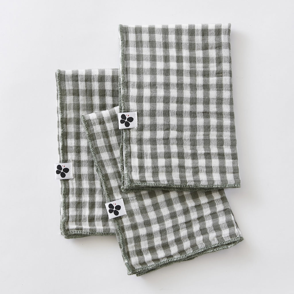 Teinte Vickie - Lot De Serviettes - Gaze De Coton Tissée - Romarin