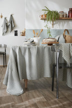Teinte Vickie - Nappe Rectangle - Gaze De Coton Tissée - Romarin