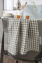 Teinte Vickie - Nappe Rectangle - Gaze De Coton Tissée - Romarin