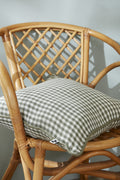 Teinte Vickie - Coussin Déhoussable Avec Passepoil - Gaze De Coton Tissée - Romarin