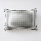 Teinte Vickie - Coussin Déhoussable Avec Passepoil - Gaze De Coton Tissée - Romarin