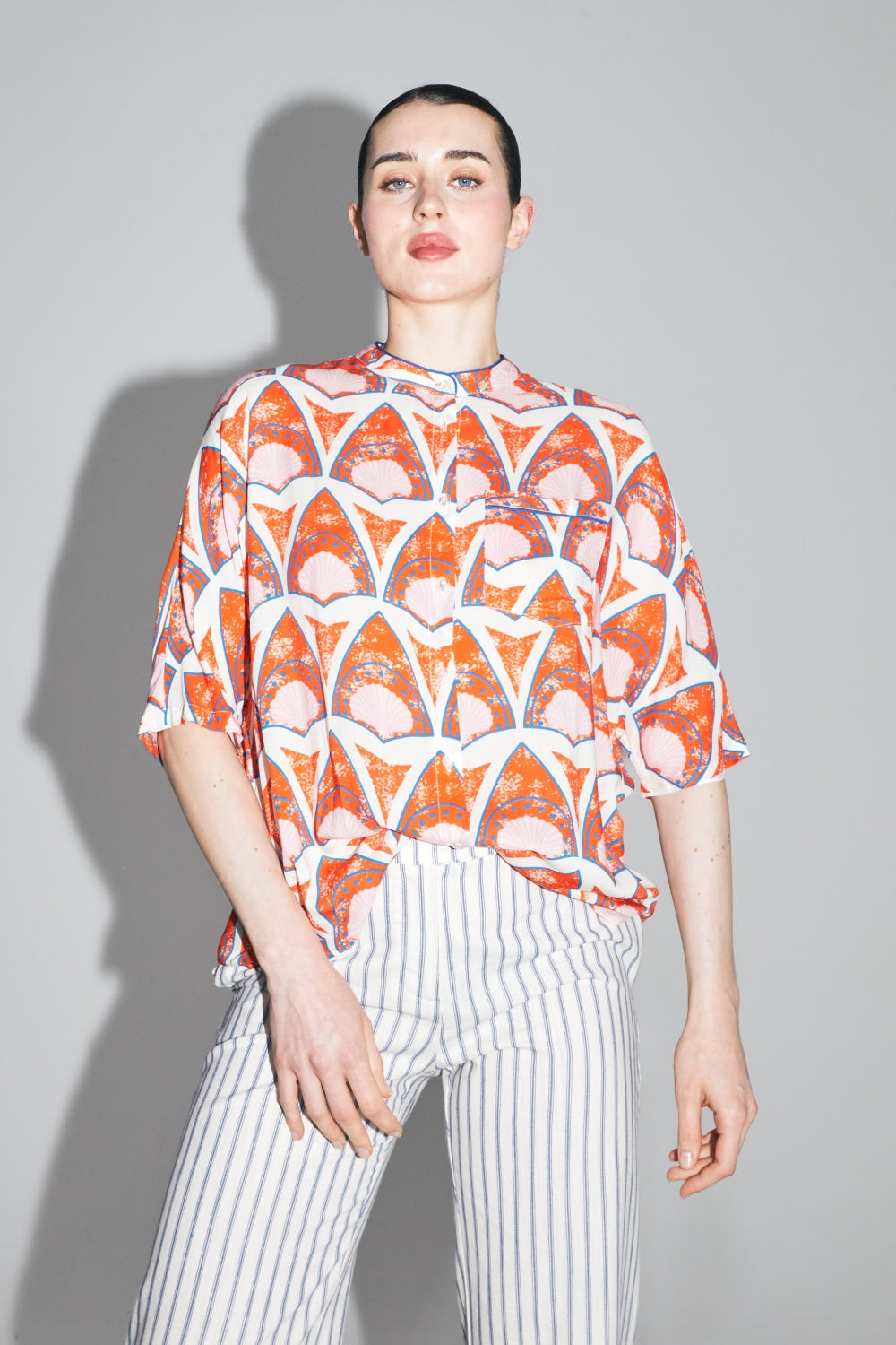The Alana Calico Print Shirt Made in Italy