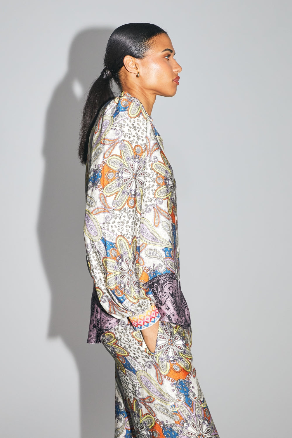 The Darline Shirt, Shikra Print Made in Italy