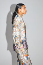 The Darline Shirt, Shikra Print Made in Italy