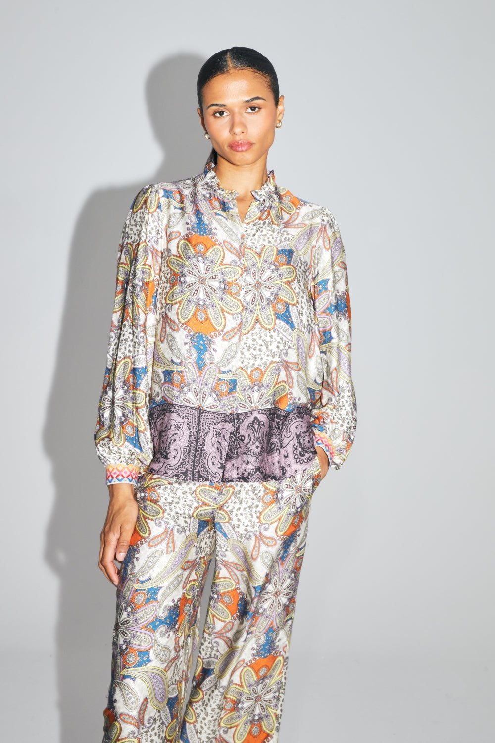 The Darline Shirt, Shikra Print Made in Italy