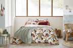 Léane - Reversible Duvet Cover - Printed Cotton Gauze - Peach Pink