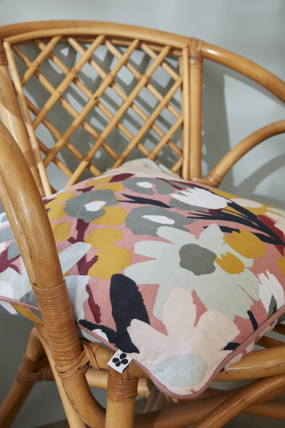 Léane - Reversible Duvet Cover - Printed Cotton Gauze - Peach Pink