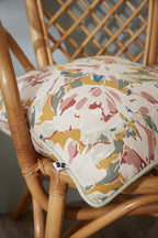 Clarence - - Coussin Déhoussable Avec Passepoil - Gaze De Coton Imprimée