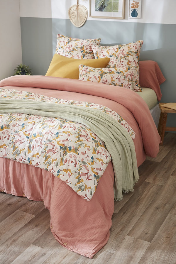 Bed End - Printed Cotton Gauze - Clarence