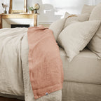 Soline - Flat Sheet - Washed Linen - Old Rose