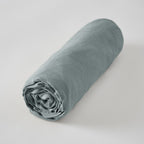 Soline - Drap Housse - Lin Lavé - Azur