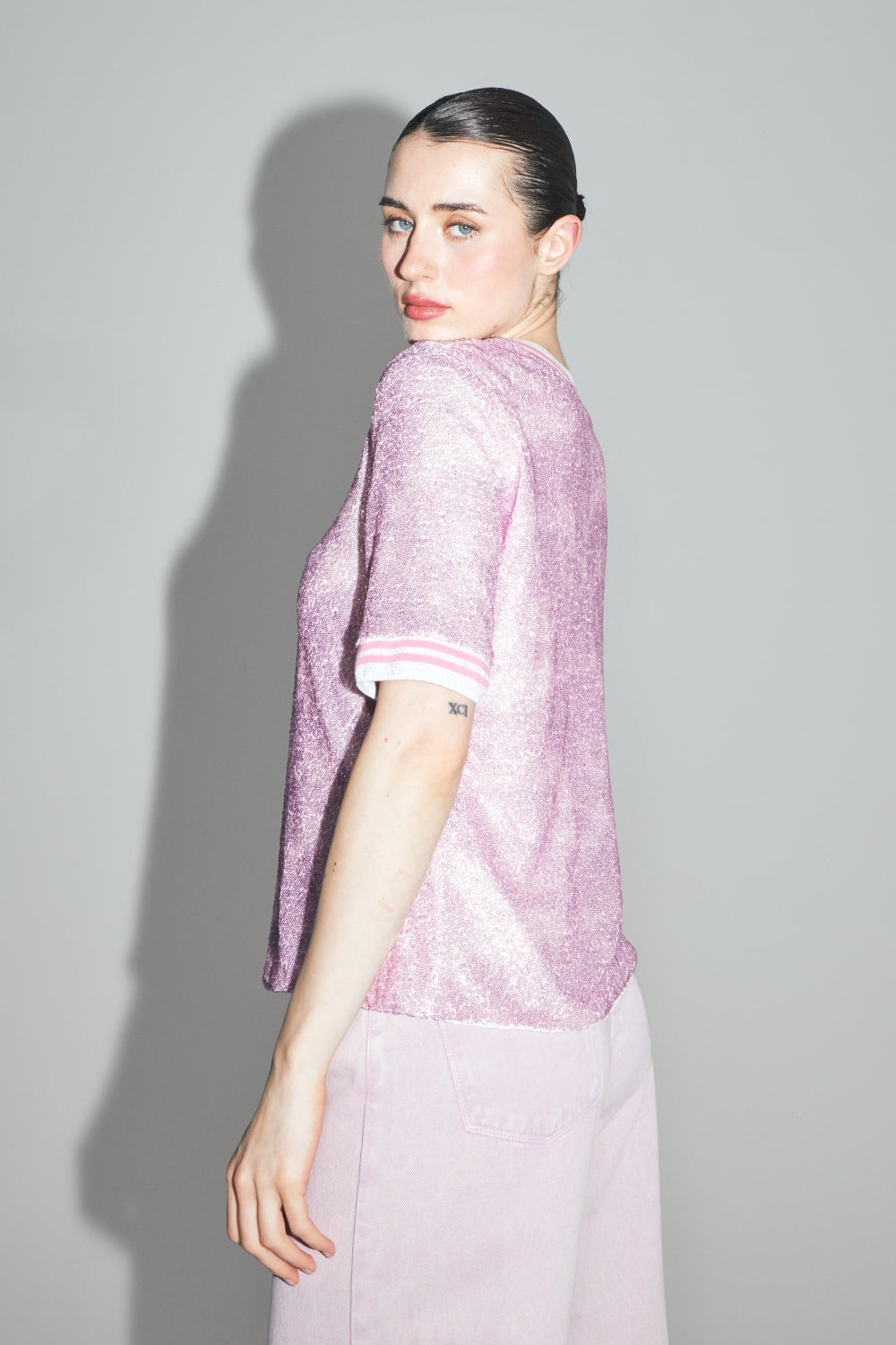 The Poppy Blouse With Pink Sequins